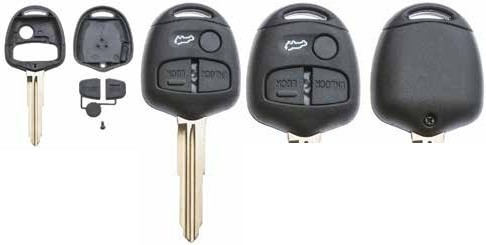 Mitsubishi 3 Button Remote Key Case - Right Groove